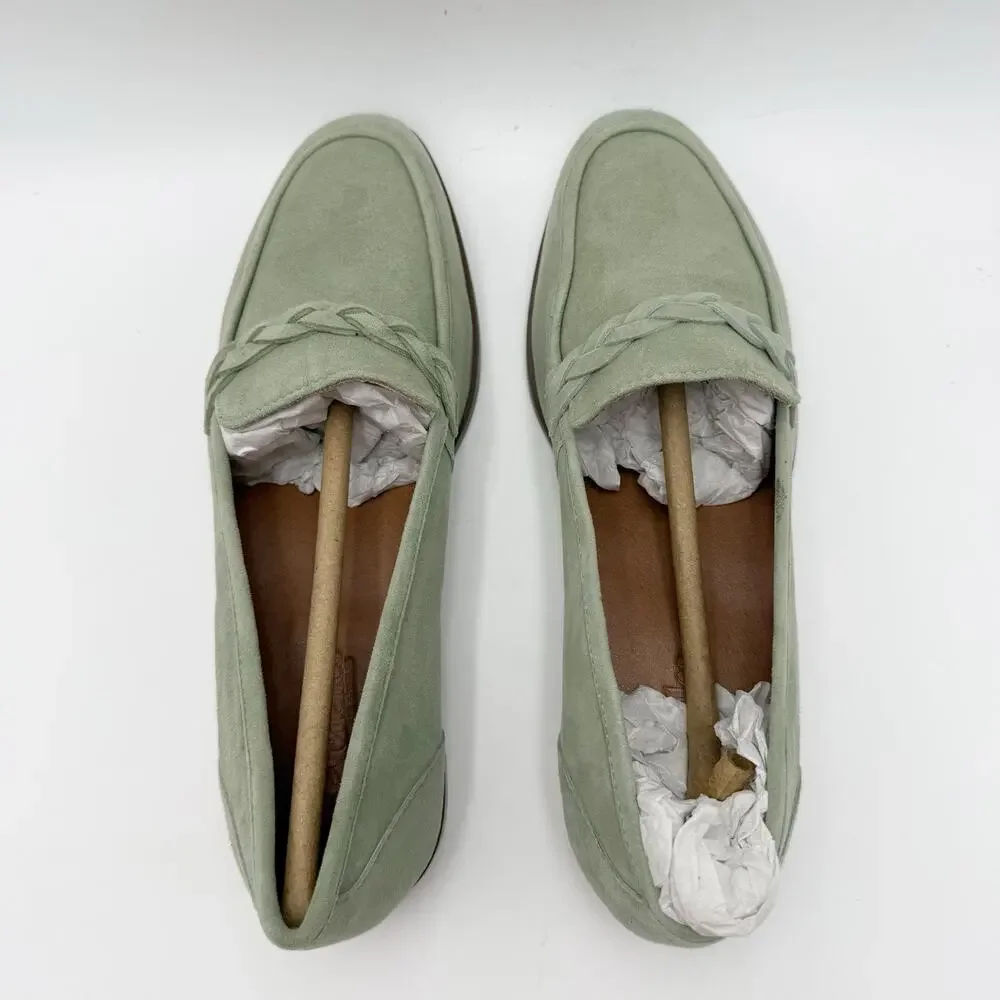 Seychelles Womens Afternoon Stroll Loafers Size 7.5 Sage Green Suede NIB